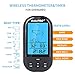 RISEPRO Wireless Grill Thermometer with Upgraded Oven-proved Probe, 572°F Heat Resistance, for Meat/Chicken/Pork/BBQ ET2515-BK
