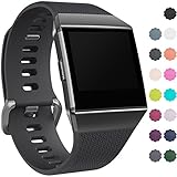 For Fitbit Ionic Watch Bands, Wepro Replacement Sport Strap for Fitbit Ionic Smartwatch, Buckle, 15 Colors, Large, Small