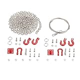 Walmeck 1/10 RC Trailer Hook Tow Chain Shackle Bracket for Axial SCX10 TF2 Crawler Part