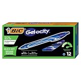 BIC Gel-ocity Quick Dry Retractable Gel Pen, 12 Count, Blue