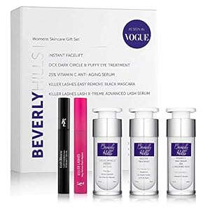 Skin-Care-Gift-Set-for-Women-Instant-Facelift-Anti-Ageing-Serum-Eye-Cream-for-Dark-Circles-Eyelash-Serum-and-Black-Mascara Skin Care Gift Set for Women - Instant Facelift, Anti Ageing Serum, Eye Cream for Dark Circles, Eyelash Serum, and Black…