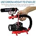 Cam Caddie Scorpion Jr. Limited Edition Collapsible Stabilizing Camera/Smartphone Handle w/Hot Shoe Mount - Red