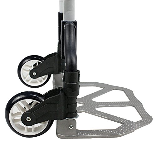 image for ZENY Compact Rolling Luggage Cart 170 lbs Aluminium Folding Dolly Push