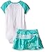 Adidas Baby Girls' Bodysuit and Skirt Set, White/Blue, 24 Months