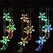 Chasgo Solar Wind Chime Color Changing Solar Mobile Moon and Star Wind Chime LED Moon Light Outdoor Mobile