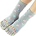 Women Toe Socks Funky Finger Socks Cute Cartoon Cotton Socks