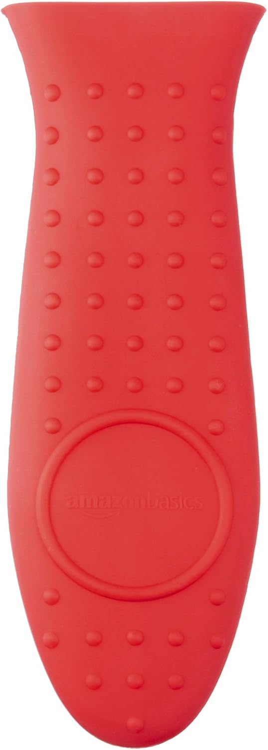 Basics Silicone Hot Skillet Handle Cover Holder, Black: Kitchen & Dining