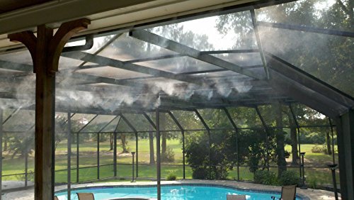 Hydrobreeze Outdoor Mistcooling System - 48 Feet Misting Line - 5 Free Misting Nozzles - Patio Misting System with Push to Connect Fittings -