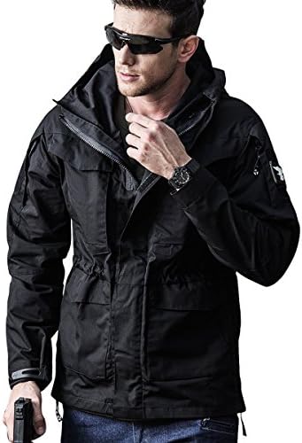 Vanca Mens Army Military Tactical Full-Zip Hooded Outdoor Jacket & Warm Fleece Lined Inner Jacket