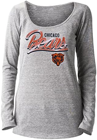 NFL Chicago Bears Women's Short Sleeve Jersey with Contrast Sleeves, Large, Silver