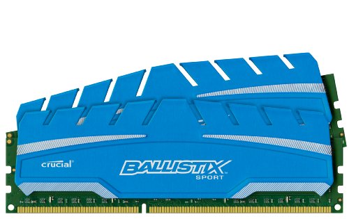 Ballistix Sport XT 16GB Kit 8GBx2 DDR3 1600 MT/s PC3-12800 CL9 at 1.5V UDIMM 240-Pin Memory Modules BLS2K8G3D169DS3