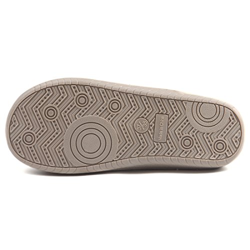 Neeseelily Women Comfort Plush Cozy Home Slippers Animal Non Slip Indoor Shoes (8.5-9 B(M) US, Grey)