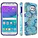 Speck Products CandyShell INKED Case for Samsung Galaxy S6 - Carrying Case - Frustration-Free Packaging - Aqua Floral Blue/UltraViolet Purple
