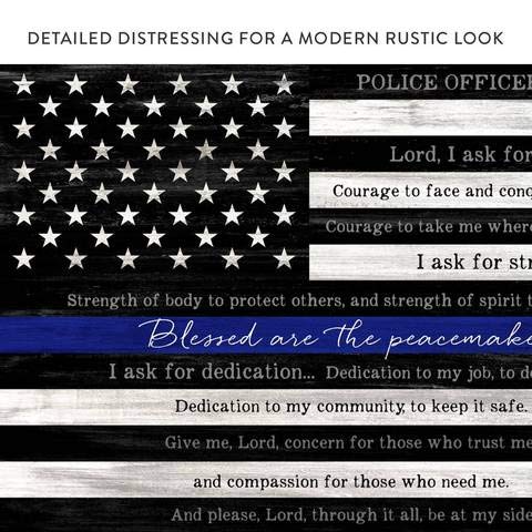 Police Officer Sign 11x14 Ready To Hang Canvas Wall Art Law
