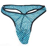Easyfashion Sexy Men's Thong Brief Mesh Pattern T-shaped Pants G-string Underwear