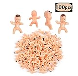 Lamoutor Mini Plastic Babies for Baby Shower Game and Ice Cube Plastic Baby 100 Pieces,1 Inch