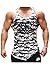 Men's Fitness Gym Tanks Top Bodybuilding Workout Sleeveless Shirts Singlet Small Camo Grey