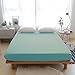BuLuTu Cotton Premium Deep Pocket Solid Fitted Bed Sheet Queen Green-Breathable, Durable and Comfortable,Single Fitted Sheet Without Pillowcases