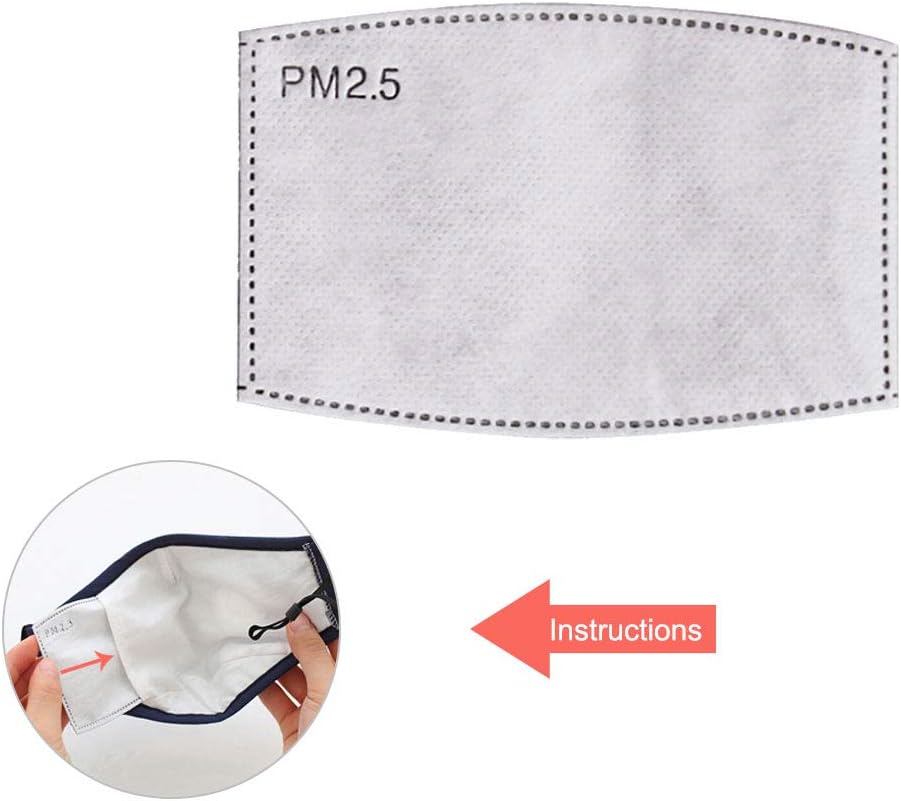 YOJINKE PM2.5 Filter Mask Activated Carbon Filter Replaceable Anti Haze Filter Paper for Masksï¼ˆKids and Adultï¼‰20PCS