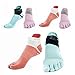 Super Grip Yoga Toe Socks – 3 Pack - Active Socks for Pilates & Pure Barre - Non Slip Superior Grips for Women's & Girls