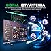 Updated 2018 Version Professional TV Antenna, Indoor Digital HDTV Antennas Amplified 85 Miles Range 4K HD Freeview for Life Local Channels for All Type of Home Smart Television with Signal Controller
