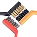 eBoot Mini Wire Brush Set for Cleaning Dust Welding Slag and Rust, 6 Pieces (Nylon, Brass and Stainless Steel)