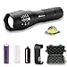 Hoowvii XML-T6 Portable 900 Lumen CREE LED Tactical Flashlight -Rechargeable 18650 Battery and Charger Included-Water Resistant Camping Torch Adjustable Focus Tac Light - For Hiking,Emergency