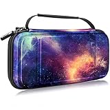 Fintie Carry Case for Nintendo Switch - [Shockproof] Hard Shell Protective Cover Portable Travel Bag w/10 Game Card Slots and Inner Pocket for Nintendo Switch Console Joy-Con & Accessories, Galaxy