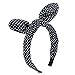 Carede Wired bow Headband With Polka Dot Style and Stripe Pattern Bowknot Plastic Headband for Women and Girls