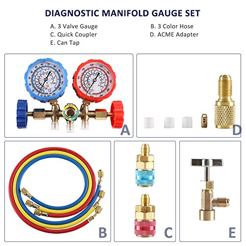 2 OrionMotorTech+Diagnostic+Manifold+Charging+Refrigerants
