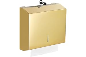 GORLARY Paper Towel Dispenser Wall Mount Commercial, C Fold Multifold Hand Paper Towel Dispenser, Stainless Steel Tissue Holder…