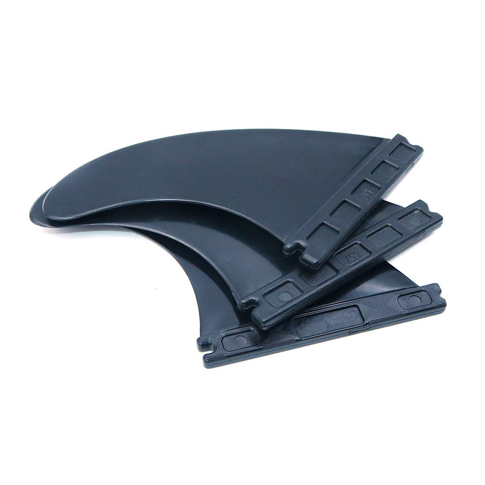 Namvo 3Pcs FUTURE Surfboard G5 Fins Plastic Surfing Board Fins Style Thruster Set Black