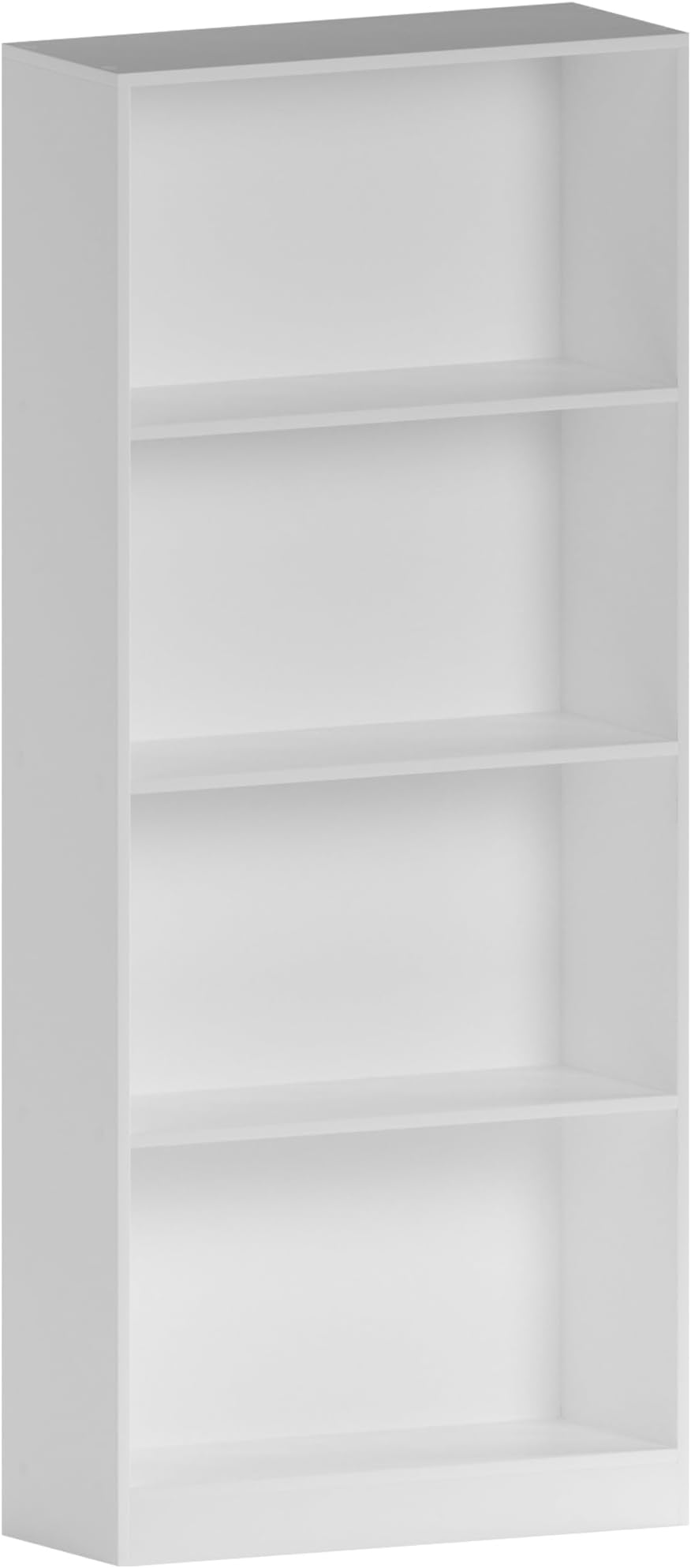 Vida Designs Cambridge 4 Tier Large Bookcase White Wood Shelving Unit