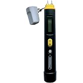 General Tools MMP100 Compact Digital Moisture Meter Wood Detector Tester | Pin &amp; Pinless wood moisture meter for walls &amp; drywall. Moisture detector for firewood. Ideal for moisture testing wood.