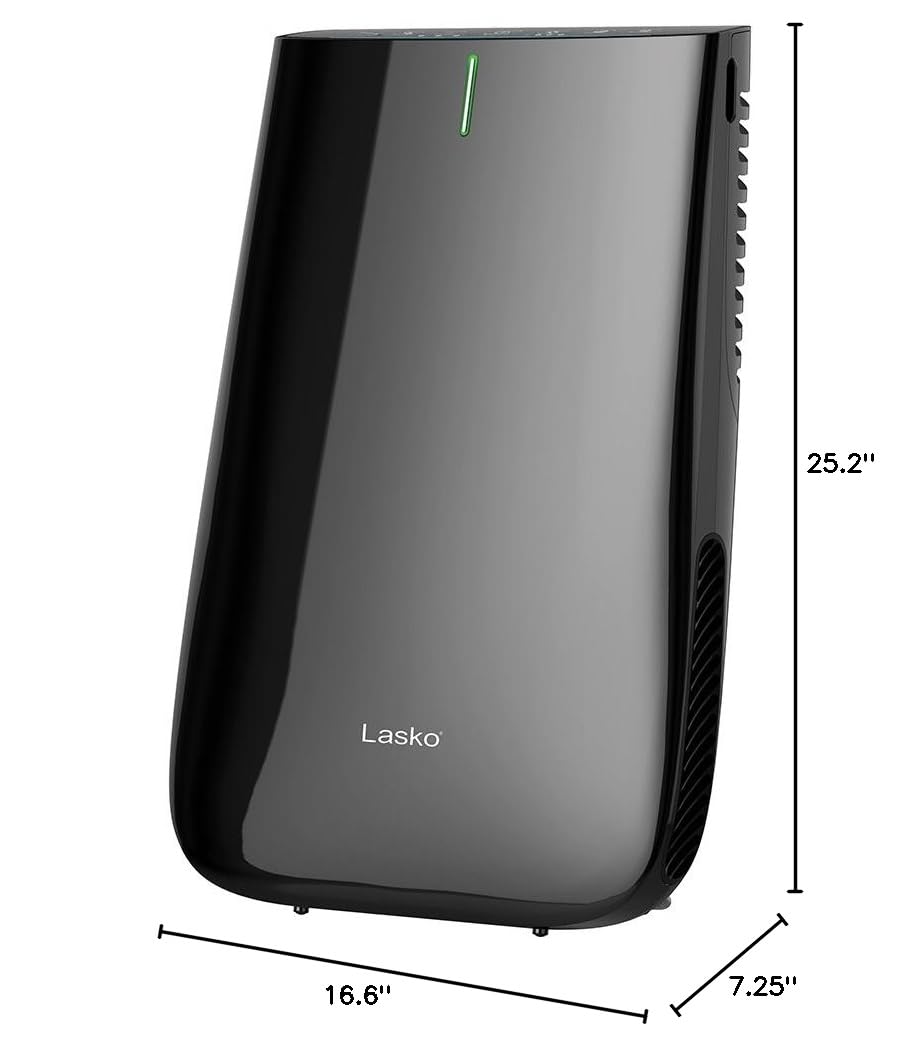 Lasko Pure Platinum HEPA Air Purifier with Remote Control and Auto Clean, Model HF25630