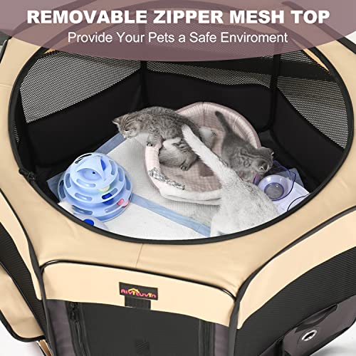 Aivituvin Dog Playpen, Large 45" Portable Foldable Pet Playpens and