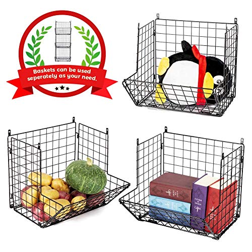 3 Tier Wall Vegetable Storage, Vegetable Rack Wall with SHOOKS Large