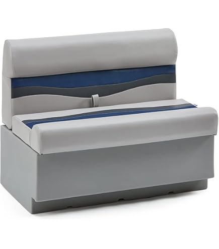 thumbnail interactive-video image 1 of DeckMate Premium Flip Flop Pontoon Bench Seat – 31x23x30 In – Assembly Required 1 of 4