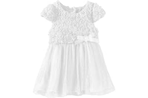 Mud Kingdom Baby Girls Princess Dress Tutu Christening Baptism Birthday Party Wedding 0-4 Years
