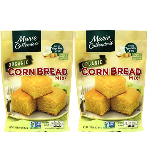 Marie Callender’s CornBread Mix, Organic, 1LB BAG. Just Add Water, Mix, and Bake. Makes 8” Loaf