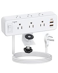 Desk Clamp Power Strip with PD 20W USB C, Desktop