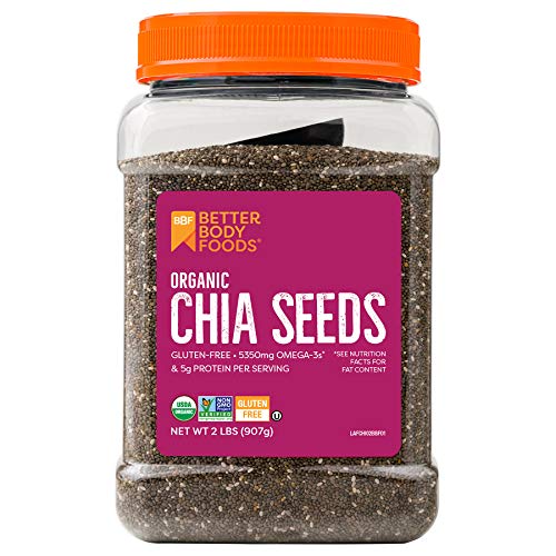 BETTERBODY FOODS ORGANIC CHIA SEEDS, NON-GMO, GREAT TASTE, 2 POUND