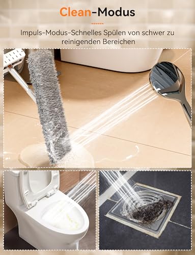 Magichome Shower Head with Hose 59 Inch High Pressure Shower Head 5 Jet Types Hand Shower Head Water-Saving Large Economy Shower Head