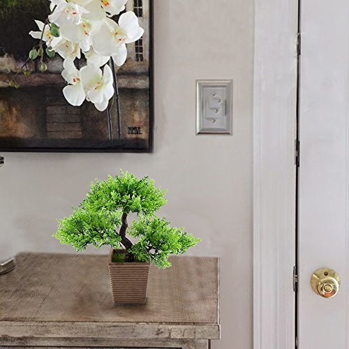 GTidea Artificial Bonsai Tree 10.6 Inch Fake Plants Potted Faux Plants