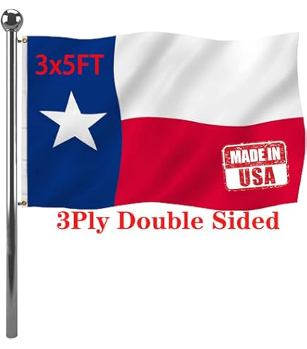 Trade Winds 3x5 Foot 100% Cotton Texas Alamo 1824 Flag - Embroidered Sewn, With Grommets & Clips