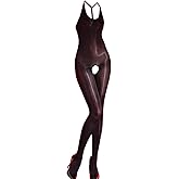 RUIBAVYA 5D Women'S Bodystocking Shiny Tights Lingerie Bodysuit Full Body Stocking