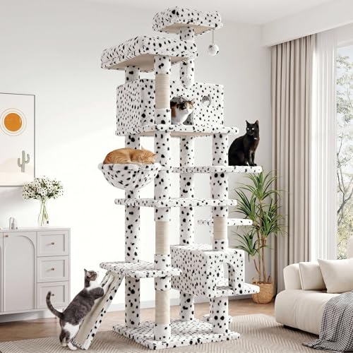 SHA CERLIN 82 inch, Multi-Level Cat Tree Tower for Indoor Cats, Cat Condo with…