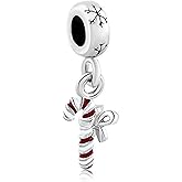 Candy Cane Charm fits Pandora Charms Bracelets Christmas Birthday Holiday Xmas Jewellery Gift for Women Daughter Family