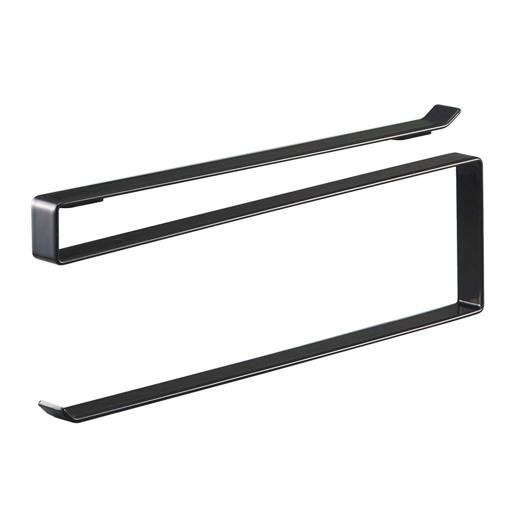 Yamazaki 7116 TOWER Under-Shelf Paper Towel Holder, black, Steel, Minimalist, 1.5 x 26 x 9.5 cm