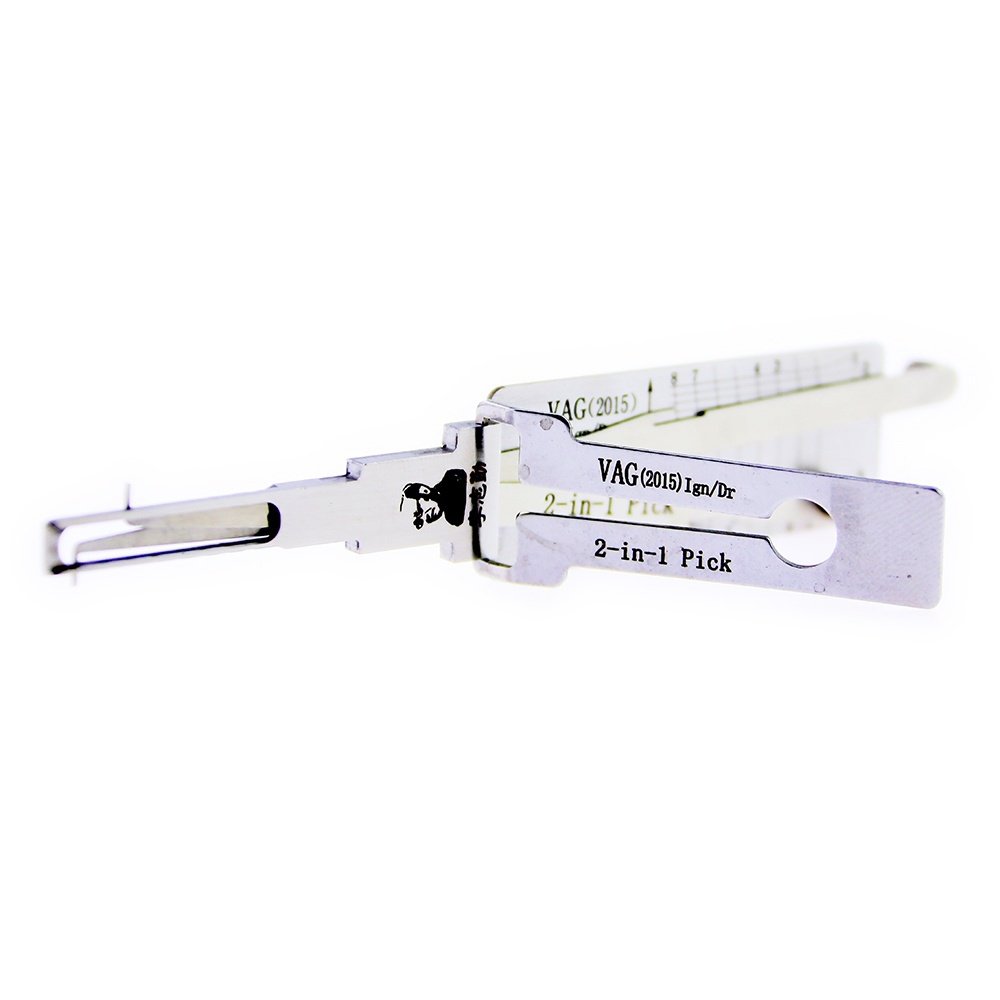 Loboo Idea Lishi VAG(2015) 2-In-1 - Lock Pick and Decoder Together Auto Pick Sets Tools Used for New VW (New Name： Lishi 162T (8) 2-In-1 - Lock Pick and Decoder Tool)
